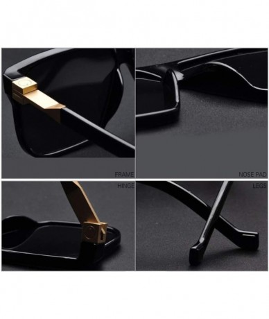Goggle Sunglasses for Mens Rectangle Sunglasses Men Retro Vintage Glasses Black - Black - CY194NACUGW $43.24
