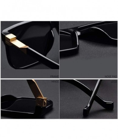 Goggle Sunglasses for Mens Rectangle Sunglasses Men Retro Vintage Glasses Black - Black - CY194NACUGW $25.62