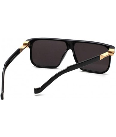 Goggle Sunglasses for Mens Rectangle Sunglasses Men Retro Vintage Glasses Black - Black - CY194NACUGW $43.24