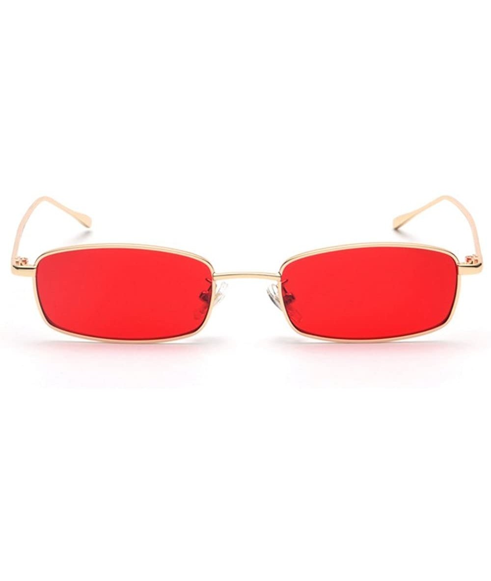 Gold frame red lens sunglasses hot sale