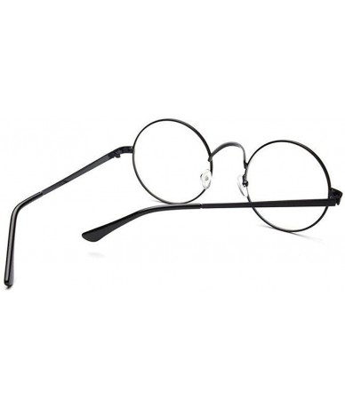 Round Fashion Round Sunglasses for Unisex Women Men Oversized Vintage Shades Metal Frame Sun Glasses - Black - C7199HUUM4O $8.13