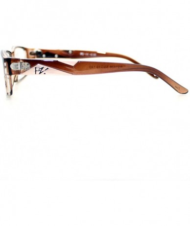 Rectangular Pablo Zanetti Reading Glasses Aspheric Lens Rectangular 53-19-140 - Brown - CH11W66FJJZ $8.49