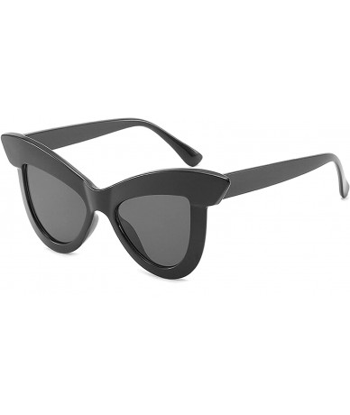 Sport Retro Classic Cat's Eye Sunglasses for Women PC PC UV 400 Protection Sunglasses - Black a - C518SYRMDWK $15.44