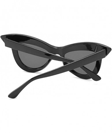 Sport Retro Classic Cat's Eye Sunglasses for Women PC PC UV 400 Protection Sunglasses - Black a - C518SYRMDWK $15.44
