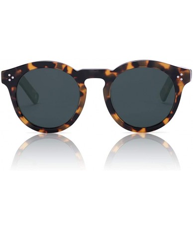 Round Round Sunglasses for Women Men- Retro Polarized Acetate Sunglasses Classic Fashion Designer Style - CX1965GW6ZX $27.46