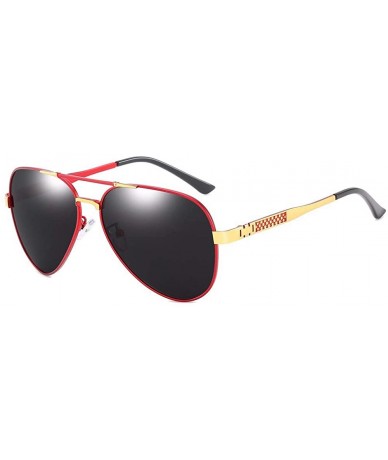Aviator Sunglasses Metal Sunglasses Male Polarized Toad Mirror Driving Outdoors - A - CE18QR73Y4W $62.31