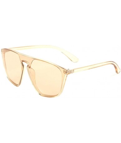 Shield Retro Crystal Geometric One Piece Shield Sunglasses - Yellow - CR197U5WN43 $11.18
