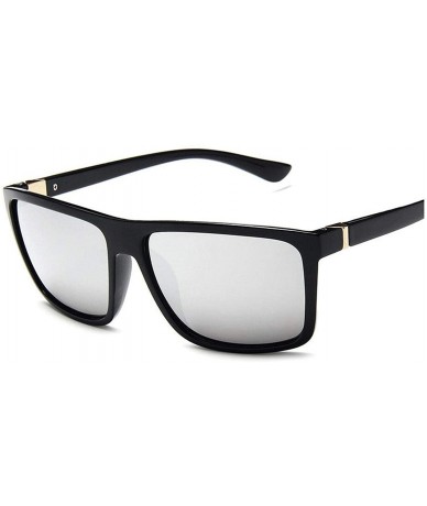 Square Unisex Reflective Vintage Sunglasses Men Fashion Rivets Sun Glasses Oculos De Sol - C6 - C8197Y7OQ9K $54.10