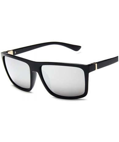 Square Unisex Reflective Vintage Sunglasses Men Fashion Rivets Sun Glasses Oculos De Sol - C6 - C8197Y7OQ9K $27.05