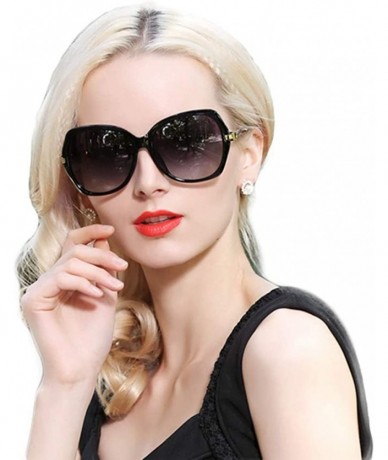 Rimless Women's Fashion Polarized Sunglasses UV 400 Lens Protection - Black - CM18RIHMNO8 $28.29