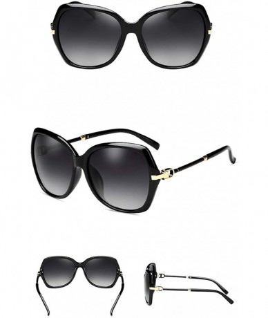 Rimless Women's Fashion Polarized Sunglasses UV 400 Lens Protection - Black - CM18RIHMNO8 $28.29