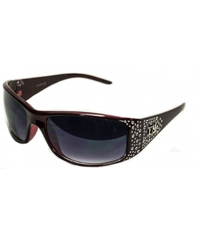 Oval Women's Sunglasses Designer Fashion Eyewear Free Microfiber Pouch (RED) - CO11WWFEGO9 $11.55