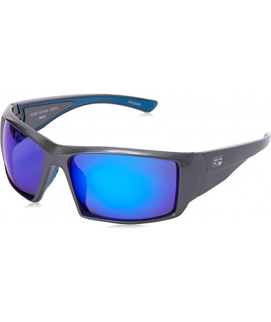 Wrap Men's Mahi Polarized Iridium Wrap Sunglasses - Shiny Dark Pearl Grey - CU11RA639L5 $27.10