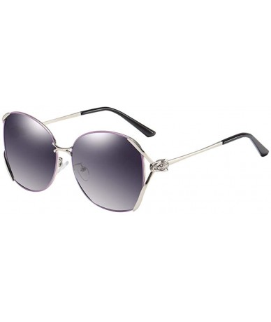 Oversized Polarized sunglasses for ladies anti-ultraviolet polarized driving metal - A - CC18Q88UM7N $29.00