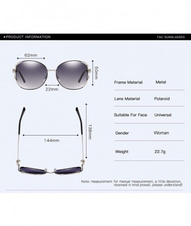 Oversized Polarized sunglasses for ladies anti-ultraviolet polarized driving metal - A - CC18Q88UM7N $29.00
