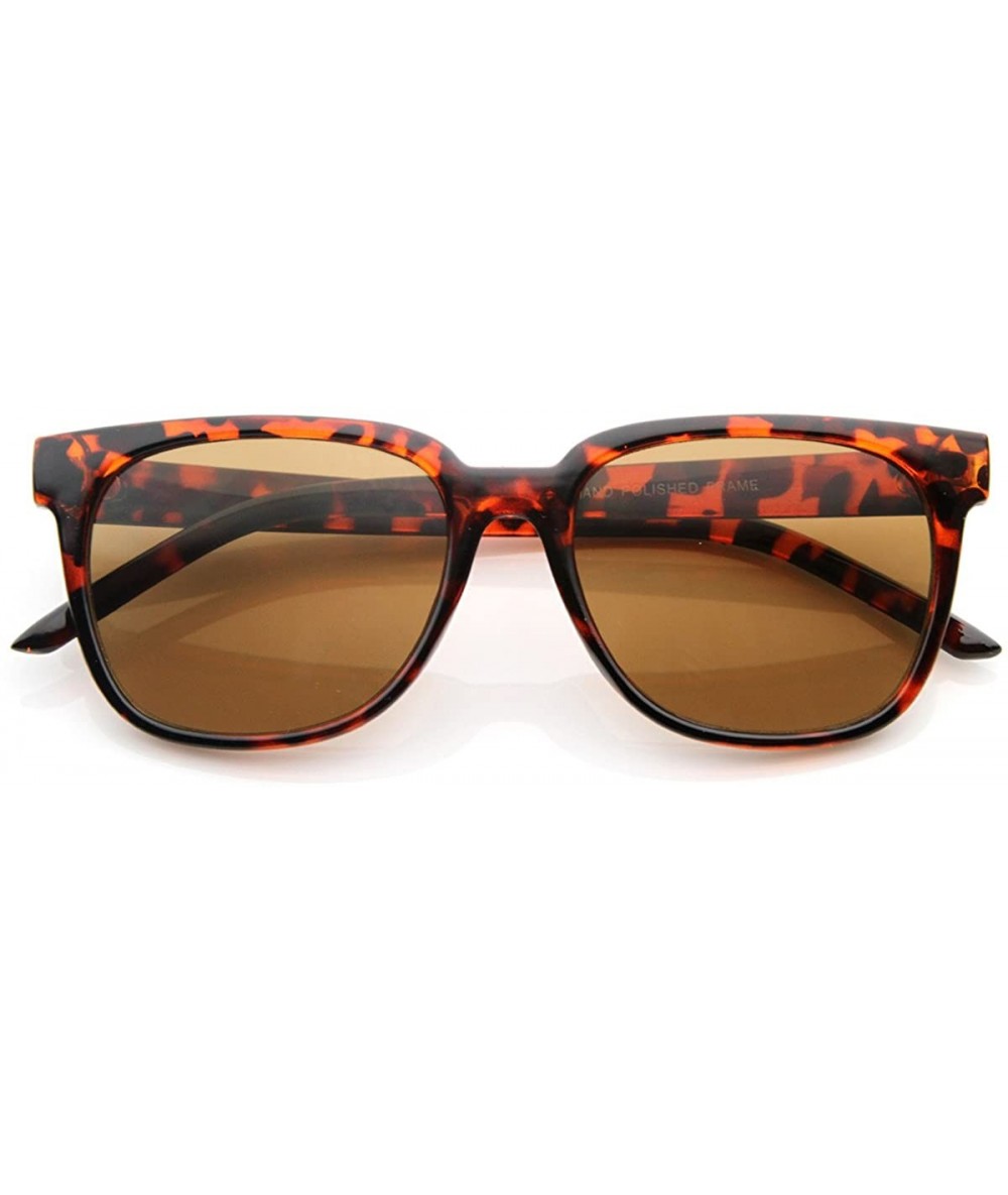 Wayfarer Retro Fashion Inspired Basic Horned Rim Horn Rimmed Style Sunglasses (Tortoise) - CQ119YAH0SD $10.44