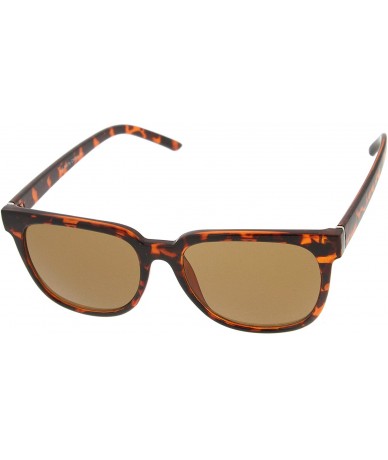 Wayfarer Retro Fashion Inspired Basic Horned Rim Horn Rimmed Style Sunglasses (Tortoise) - CQ119YAH0SD $10.44