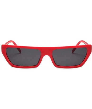 Oversized Rectangle Sunglasses Women Vintage Luxury 2019 Fashion Sun Glasses Brand Purple - Red - CQ18YZWIWHA $20.36