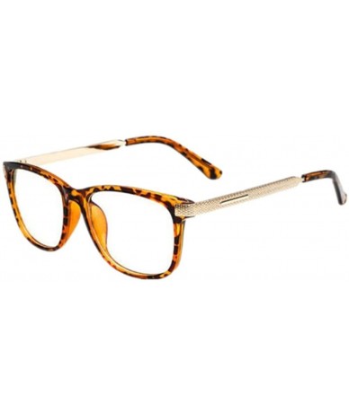 Rimless Women Retro Vintage Eyeglasses Men Optical Reading Spectacle Frame Computer Glass - Leopard - CJ17AZDASEY $11.57