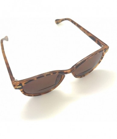 Round Round Stylish Bifocal Reading Sunglasses For Men Women - Light Brown - CD18L3HGC88 $11.96