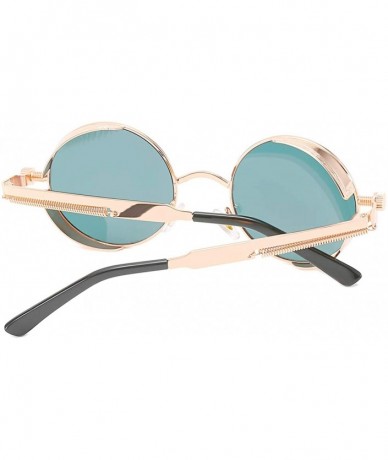 Round Polarized Lennon Round Sunglasses Women Men Circle Hippie Sun Glasses - Pink Retro - CA184NKHEZC $12.20