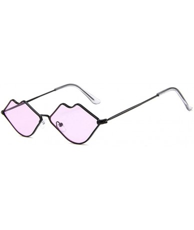 Goggle Lip Shape Retro Kiss Sunglasses Women Fashion Daily Sun Glasses Women Alloy Mirror Sunglasses - Gd007-3 - CO18U8W9TGY ...