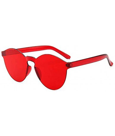 Round Unisex Fashion Candy Colors Round Outdoor Sunglasses Sunglasses - Red - CT199HA5DNA $12.51