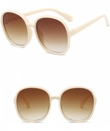 Oversized luxury round sunglasses woman Oversized female glasses gradient fashion Brand women sun glasses ladies Retro - C5 -...