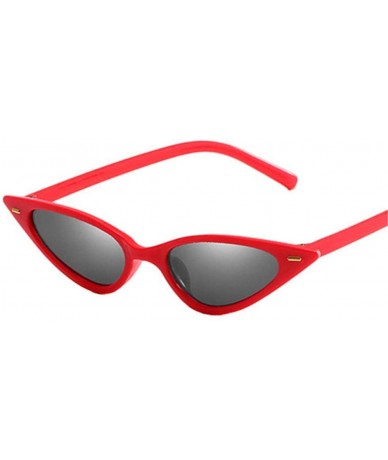Aviator Women Vintage Cat Eye Sunglasses Brand Designer Triangle Ladies Retro Leopard - Black - CW18YR7G7YL $8.74