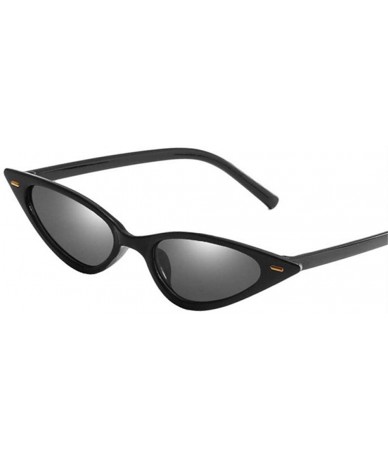 Aviator Women Vintage Cat Eye Sunglasses Brand Designer Triangle Ladies Retro Leopard - Black - CW18YR7G7YL $8.74
