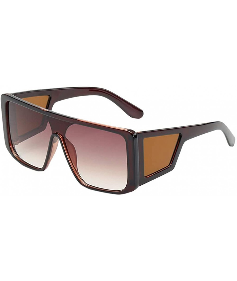 Semi-rimless Sunglasses Mens Polarized Irregular - D - C118TS869RX $8.32