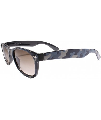 Rectangular Camo Outdoor Fishing Hunting Camouflage Horn Rimmed Rectangle Mens Sunglasses - Camouflage 5 - CK18UIOEOMQ $11.81