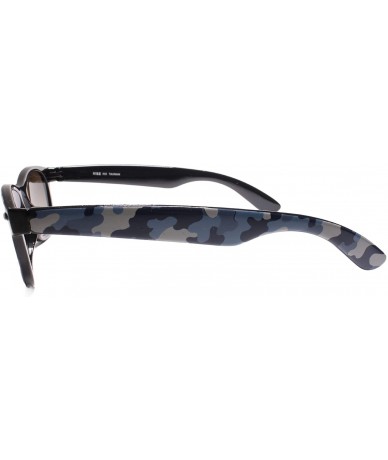 Rectangular Camo Outdoor Fishing Hunting Camouflage Horn Rimmed Rectangle Mens Sunglasses - Camouflage 5 - CK18UIOEOMQ $11.81
