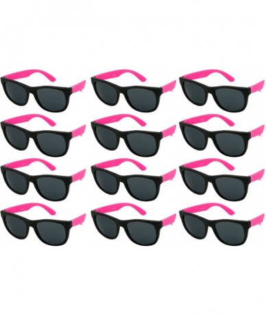 Sport 12 Pack 80's Style Neon Party Sunglasses Adult/Kid Size with CPSIA certified-Lead(Pb) Content Free - C512JSVCGZP $11.08