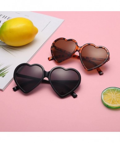 Goggle Women Fashion Unisex Heart-Shaped Shades Sunglasses Integrated UV Glasses (Purple) - Purple - C018EK3HYAQ $10.98