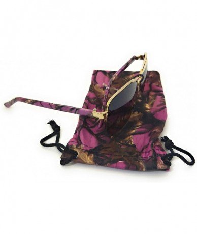 Oval Camo JP Camouflage Western Ladies Womens Sunglasses Drawstring Case Cover - Purple Brown - CC18DT0QLZO $17.18