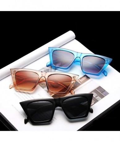 Square Fashion Square Sunglasses Women Designer Luxury Man/Women Cat Eye Sun Glasses Classic Vintage UV400 Outdoor - CS198ULR...