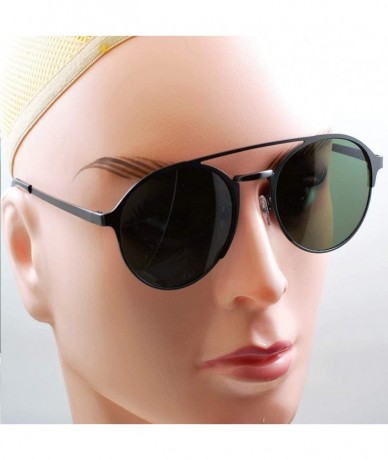 Oval Steampunk inspired metal retro classic neutral oval Sunglasses - Dark Grey - CN199GI93Z5 $21.88