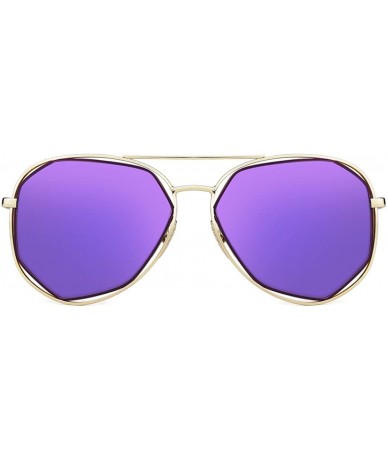 Oversized Sunglasses Simple Style for Women with Tinted Lenses UV400 Protection - 02-purple - C318SKXSDW0 $32.62