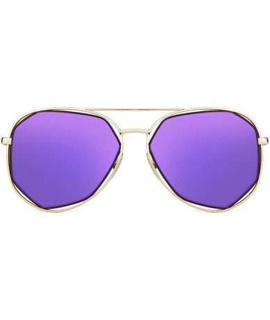 Oversized Sunglasses Simple Style for Women with Tinted Lenses UV400 Protection - 02-purple - C318SKXSDW0 $14.41