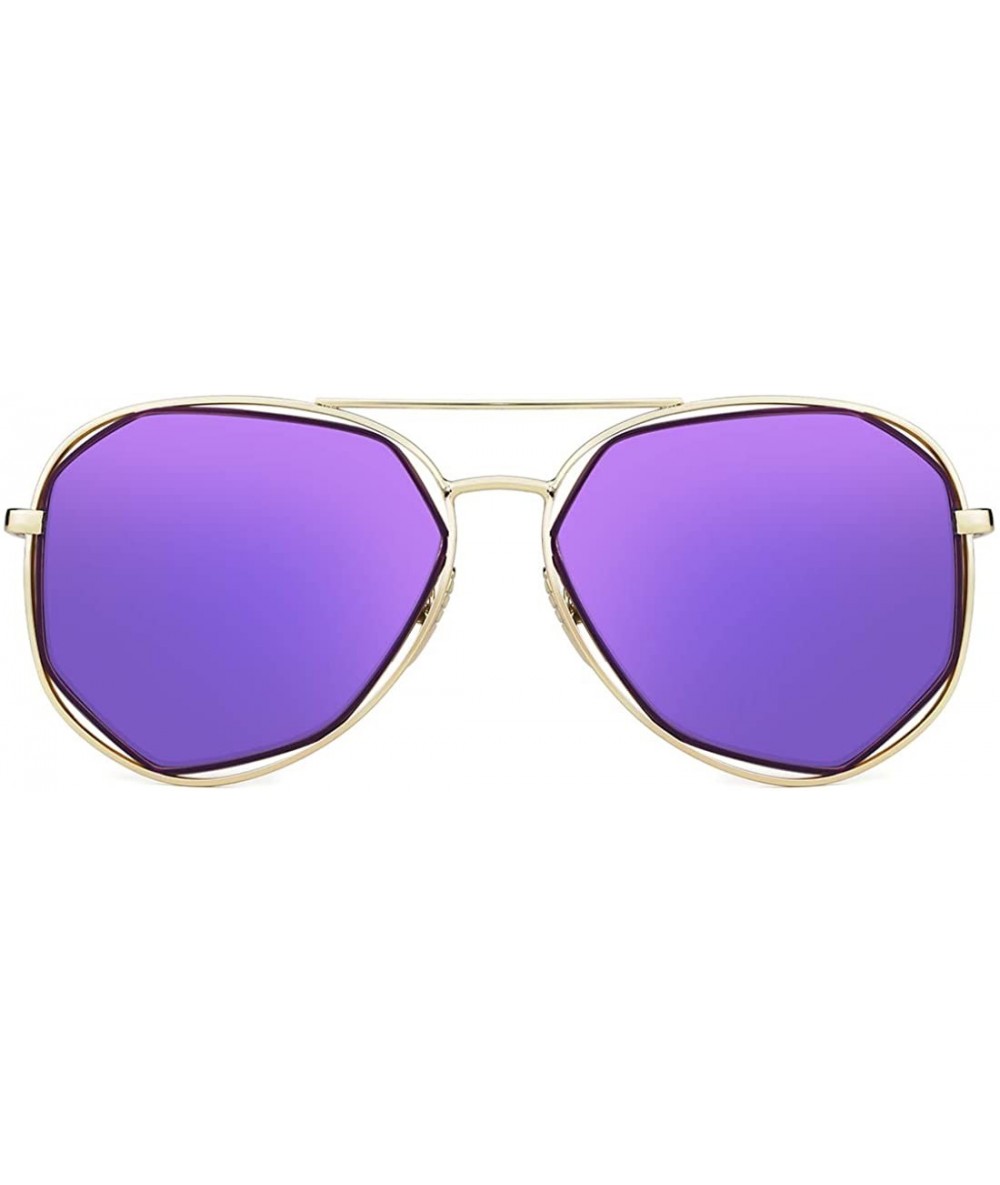Oversized Sunglasses Simple Style for Women with Tinted Lenses UV400 Protection - 02-purple - C318SKXSDW0 $14.41