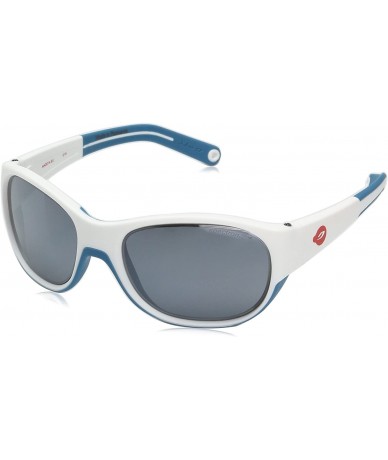Sport Luky Boys Sunglasses with Great Coverage and Stylish Design for Ages 4-6 - White/Blue - CK12NB6AR4X $20.53
