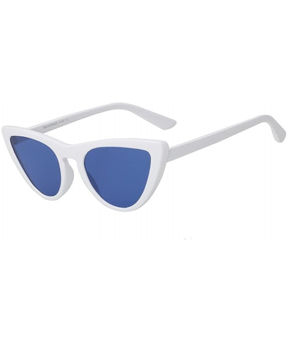 Sport Women Fashion Cateye UV400 Glasses Retro Vintage Sport Sunglasses Eeywear - Blue - CJ18C72SR4D $11.63