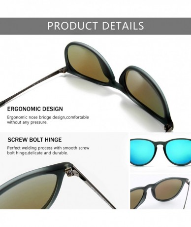 Square Vintage Round Sunglasses for Women Classic Retro Designer Style - C018YEW3839 $20.22