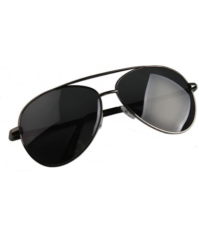 Aviator Men's sunglasses and flying glasses polarized tourism driving mirror driver type - Gun Gray - C612KFBF0EB $33.94