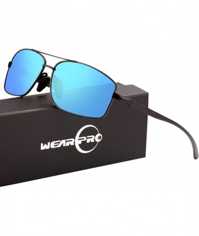 Aviator Sport Polarized Sunglasses For Men-Ultralight Rectangular Sunglasses Driving Fishing 100% UV Protection WP9006 - CI18...