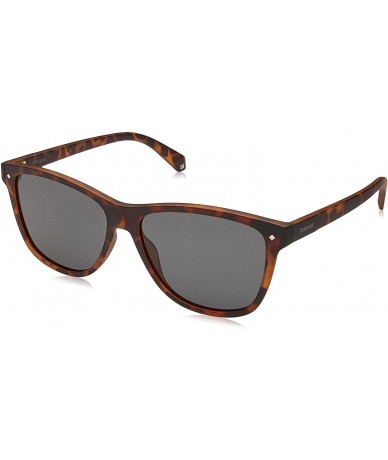Rectangular PLD6035/S Polarized Rectangular Sunglasses - MATT HVNA - 56 mm - CM185AROXUT $46.03
