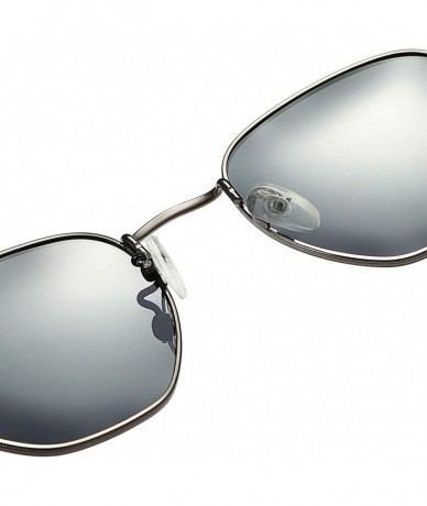 Round HD TAC Vintage Classic Polarized Sunglasses for Men Women around Rectangular Designer Style UV400 Protection - C - CT19...