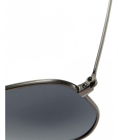 Round HD TAC Vintage Classic Polarized Sunglasses for Men Women around Rectangular Designer Style UV400 Protection - C - CT19...