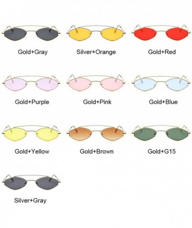 Oversized Cute Sexy Ladies Cat Eye Sunglasses Women Metal Frame Fashion Vintage Gradient Sun Glasses UV400 Shades - CW198A5T6...